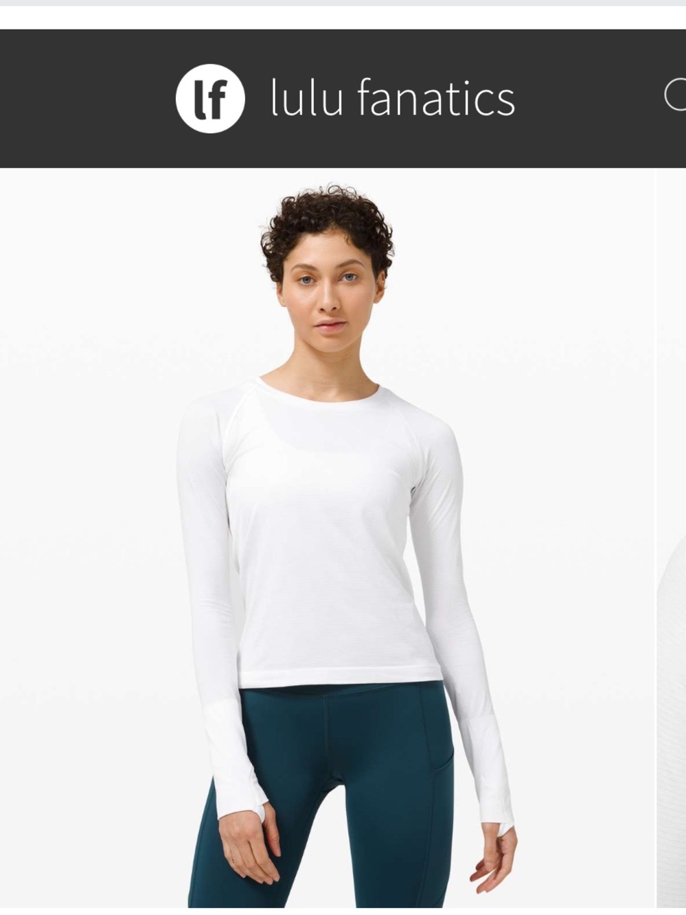 Lululemon Swiftly Tech Long Sleeve 2.0 Race Length Sz 6 White Waist 613